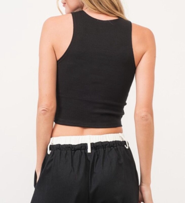 Ribbed High Neck Tank - Image 2