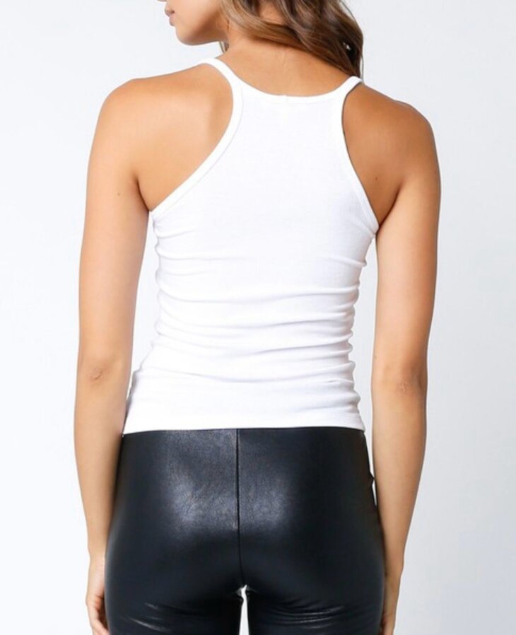 Scoop Neck Ribbed Tank - Image 4