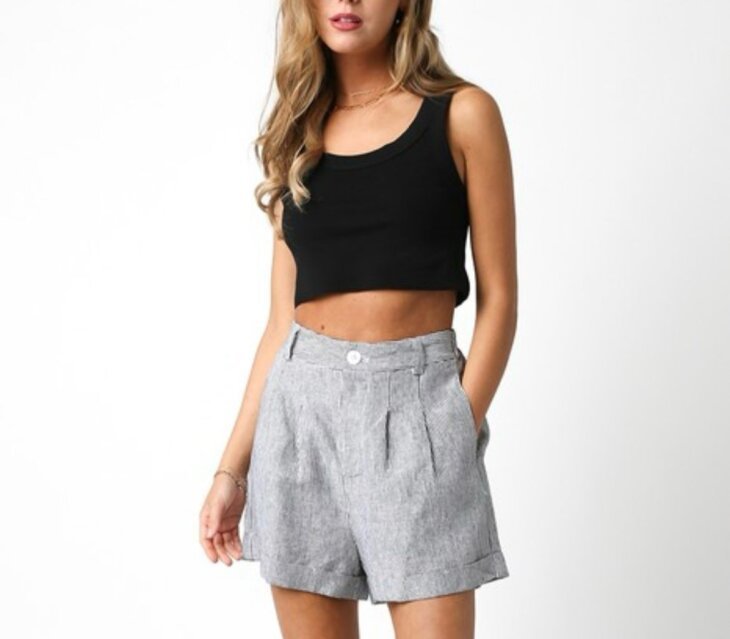 Scoop Neck Cropped Tank